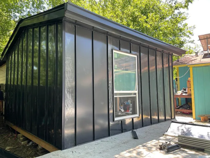 Black standing seam metal wall panels for Metal Roof Installation in Blairstown